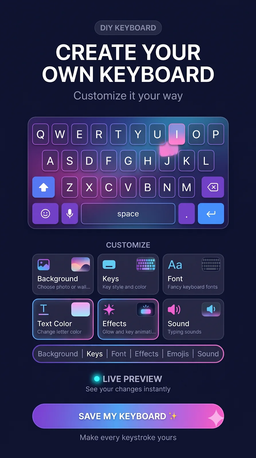 AI Keyboard Themes & Fonts, screen 6
