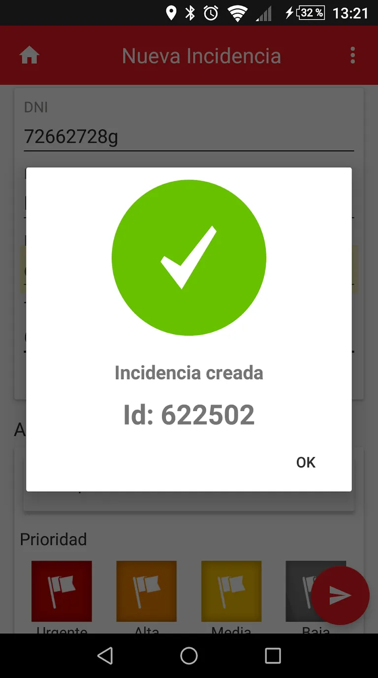 LiVe Gestión de incidencias, screen 6