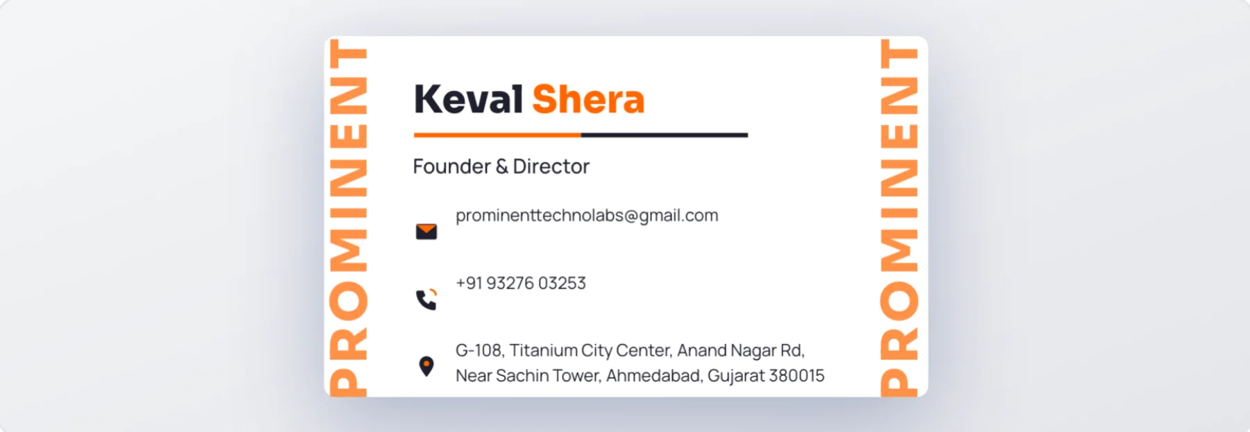 PTL business card, back