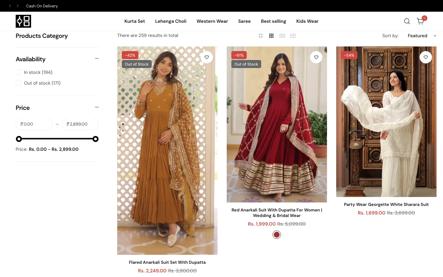 YOYO Fashion: Kurta set, filtered